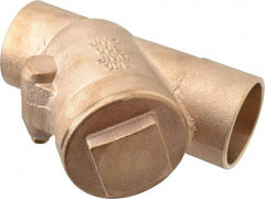 NIBCO - 2" Bronze Check Valve - Y-Pattern, Soldered x Soldered, 300 WOG - All Tool & Supply