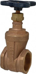 NIBCO - 2" Pipe, Class 125, Threaded Bronze Solid Wedge Stem Gate Valve - 200 WOG, 125 WSP, Screw-In Bonnet - All Tool & Supply