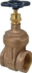 NIBCO - 2-1/2" Pipe, Class 125, Threaded Bronze Solid Wedge Stem Gate Valve - 200 WOG, 125 WSP, Screw-In Bonnet - All Tool & Supply