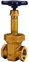 NIBCO - 3" Pipe, Class 125, Threaded Bronze Solid Wedge Rising Stem Gate Valve - 200 WOG, 125 WSP, Union Bonnet - All Tool & Supply