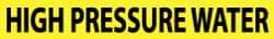 NMC - Pipe Marker with High Pressure Water Legend and No Graphic - 3/4 to 1-1/4" Pipe Outside Diam, Black on Yellow - All Tool & Supply