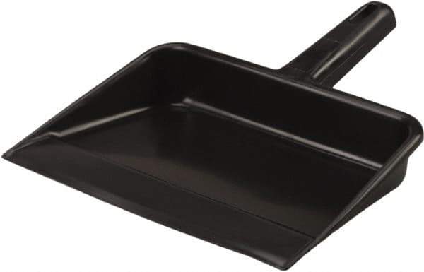 Vikan - 12" Wide Handheld Dustpan - Plastic Body, 5-5/8" Handle, Black - All Tool & Supply