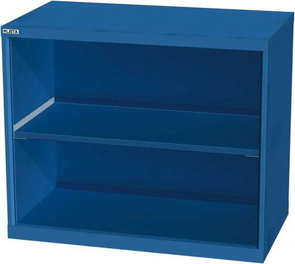 LISTA - 2 Shelf, 33-1/2" High x 40" Wide Bookcase - 22-1/2" Deep, Steel, Blue - All Tool & Supply