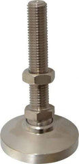 Gibraltar - 3/4-10 Bolt Thread, Studded Pivotal Stud Mount Leveling Pad & Mount - 7,400 Max Lb Capacity, 3" Base Diam - All Tool & Supply