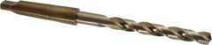 Chicago-Latrobe - 1/2", 2MT 135° Point Cobalt Taper Shank Drill Bit - Oxide/Gold Finish, 4-3/8" Flute Length, 8-1/4" OAL, Spiral Flute, Series 510 - All Tool & Supply