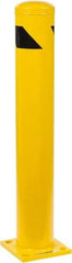 PRO-SAFE - 5-1/2" Diam x 36" High, Steel Bollard - 8" Wide x 8" Long Mounting Plate - All Tool & Supply