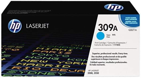 Hewlett-Packard - Cyan Toner Cartridge - Use with HP Color Laser Jet 3500, 3550 - All Tool & Supply