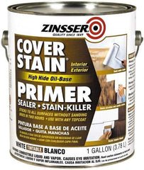 Zinsser - 1 Gal Flat White Primer - 300 to 400 Sq Ft Coverage, 347 gL Content, Quick Drying - All Tool & Supply