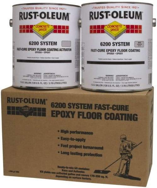 Rust-Oleum - 1 Gal Can Semi Gloss Silver Gray Floor Coating - <250 g/L VOC Content - All Tool & Supply