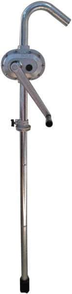 Value Collection - 1-1/4" Outlet, Aluminum Hand Operated Rotary Pump - 30 oz per Stroke, 51" OAL, For Fuel Oil, Kerosene, Gasoline, Antifreeze & Other Noncorrosive Fluids - All Tool & Supply