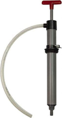 Value Collection - 19/32" Outlet, PVC Hand Operated Drum Pump - 8 oz per Stroke, 22" OAL, For Most Liquid Chemicals - All Tool & Supply