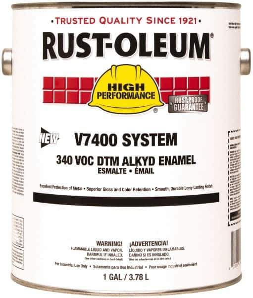 Rust-Oleum - 1 Gal Almond Gloss Finish Alkyd Enamel Paint - 230 to 425 Sq Ft per Gal, Interior/Exterior, Direct to Metal, <340 gL VOC Compliance - All Tool & Supply