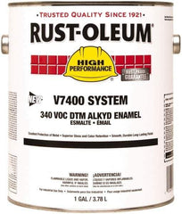 Rust-Oleum - 1 Gal Almond Gloss Finish Alkyd Enamel Paint - 230 to 425 Sq Ft per Gal, Interior/Exterior, Direct to Metal, <340 gL VOC Compliance - All Tool & Supply