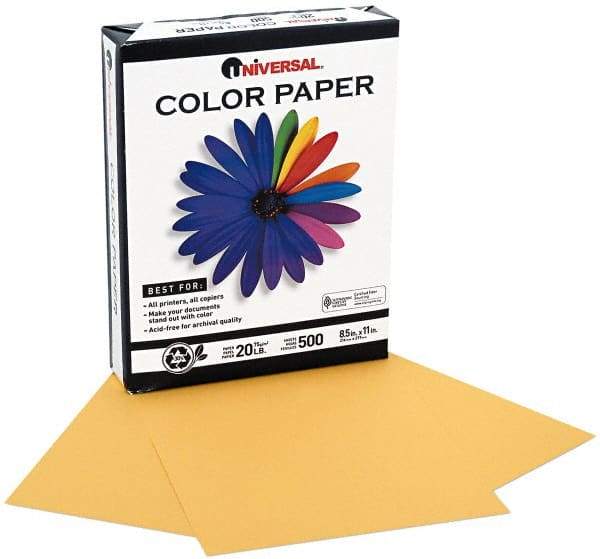 UNIVERSAL - 8-1/2" x 11" Goldenrod Copy Paper - Use with Laser Printers, Copiers, Offset Presses, Spirit Duplicators - All Tool & Supply