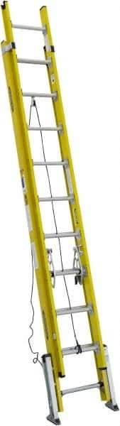 Werner - 20' High, Type IAA Rating, Fiberglass Extension Ladder - 375 Lb Capacity - All Tool & Supply