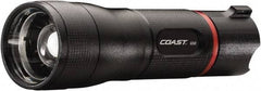 Coast Cutlery - White LED Bulb, 230 Lumens, Industrial/Tactical Flashlight - Black Aluminum Body, 3 AAA Batteries Included - All Tool & Supply