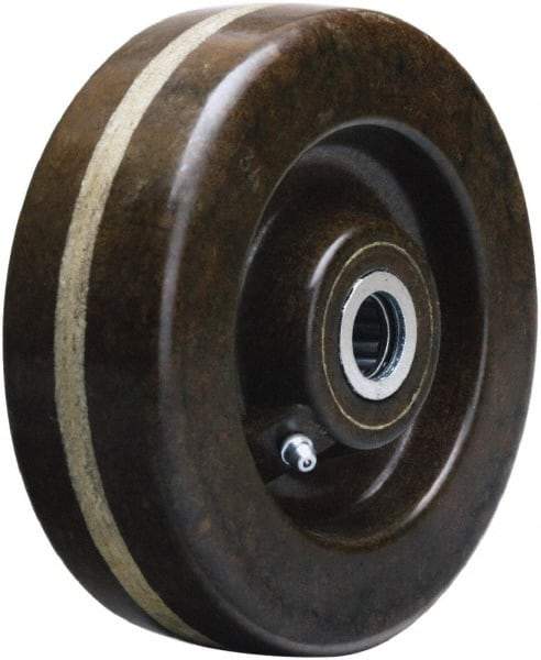 Hamilton - 6 Inch Diameter x 2 Inch Wide, Phenolic Caster Wheel - 1,200 Lb. Capacity, 2-3/16 Inch Hub Length, 5/8 Inch Axle Diameter, Straight Roller Bearing - All Tool & Supply