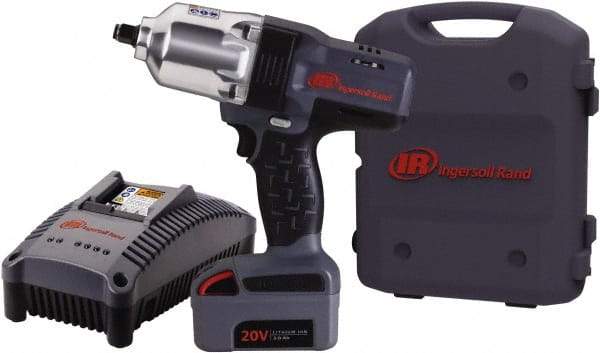 Ingersoll-Rand - 1/2" Drive 20 Volt Pistol Grip Cordless Impact Wrench & Ratchet - 1,900 RPM, 2,300 BPM, 780 Ft/Lb Torque, 1 Lithium-Ion Battery Included - All Tool & Supply