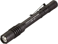 Streamlight - White LED Bulb, 130 Lumens, Industrial/Tactical Flashlight - Black Aluminum Body, 2 AAA Alkaline Batteries Included - All Tool & Supply