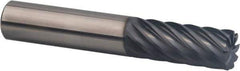 SGS - 1/2", 9 Flute, Single End, Solid Carbide, 0.03" Corner Radius End Mill - 3" OAL, 35° Helix, Right Hand Flute, 1-1/4" LOC, Right Hand Cut - All Tool & Supply