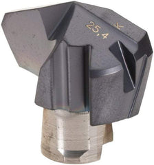 Iscar - Series ICK, 1" Diam Grade IC908 140° Replaceable Drill Tip - Carbide, TiAlN Finish, 25 Seat Size, Through Coolant - All Tool & Supply