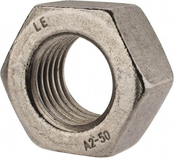 Value Collection - M36x4.00 Metric Coarse Stainless Steel Right Hand Hex Nut - 55mm Across Flats, 29mm High, Uncoated - All Tool & Supply