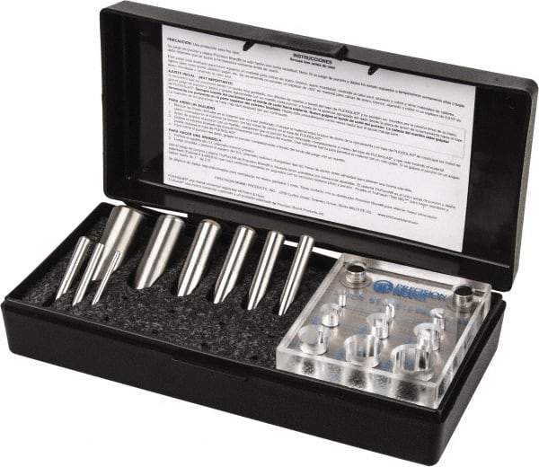 Value Collection - 1/8 to 3/4 Inch Diameter Shim Punch and Die Set - 1/8, 3/16, 1/4, 5/16, 3/8, 7/16, 1/2, 5/8 and 3/4 Inch Diameter, 9 Piece - All Tool & Supply