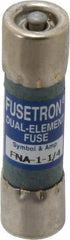 Cooper Bussmann - 250 VAC, 1.25 Amp, Time Delay Pin Indicator Fuse - Fuse Holder Mount, 1-1/2" OAL, 10 at 125 V kA Rating, 13/32" Diam - All Tool & Supply