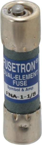 Cooper Bussmann - 250 VAC, 1.13 Amp, Time Delay Pin Indicator Fuse - Fuse Holder Mount, 1-1/2" OAL, 10 at 125 V kA Rating, 13/32" Diam - All Tool & Supply