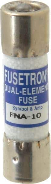 Cooper Bussmann - 125 VAC, 10 Amp, Time Delay Pin Indicator Fuse - Fuse Holder Mount, 1-1/2" OAL, 10 at AC kA Rating, 13/32" Diam - All Tool & Supply