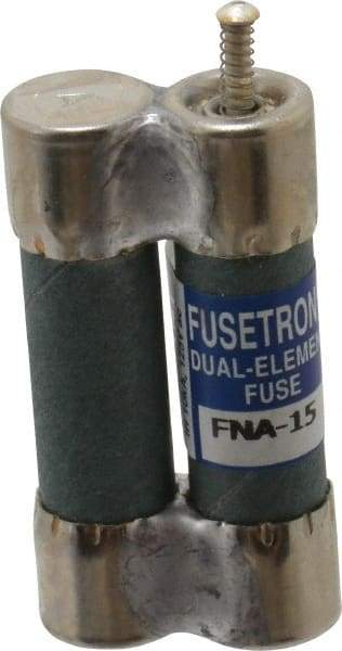 Cooper Bussmann - 125 VAC, 15 Amp, Time Delay Pin Indicator Fuse - Fuse Holder Mount, 1-1/2" OAL, 10 at AC kA Rating, 13/32" Diam - All Tool & Supply