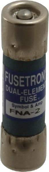 Cooper Bussmann - 250 VAC, 2 Amp, Time Delay Pin Indicator Fuse - Fuse Holder Mount, 1-1/2" OAL, 10 at 125 V kA Rating, 13/32" Diam - All Tool & Supply