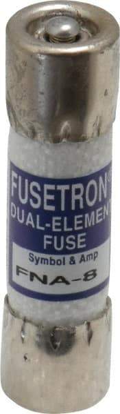 Cooper Bussmann - 125 VAC, 8 Amp, Time Delay Pin Indicator Fuse - Fuse Holder Mount, 1-1/2" OAL, 10 at AC kA Rating, 13/32" Diam - All Tool & Supply