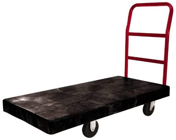 Rubbermaid - 2,500 Lb Capacity Structural Foam/Steel Platform Truck - Structural Foam Deck, 24" OAW, Polyolefin Casters - All Tool & Supply