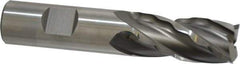 Weldon - 3/4" Diam, 1-5/8" LOC, 4 Flute High Speed Steel Roughing & Finishing Square End Mill - Uncoated, 3-7/8" OAL, 3/4" Shank Diam, Weldon Shank, 30° Helix, Non-Centercutting - All Tool & Supply