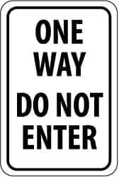 NMC - "Caution - Drive Slowly", 12" Wide x 18" High, Aluminum Traffic Control Signs - 0.08" Thick, Black on White, High Intensity Reflectivity, Rectangle, Post Mount - All Tool & Supply