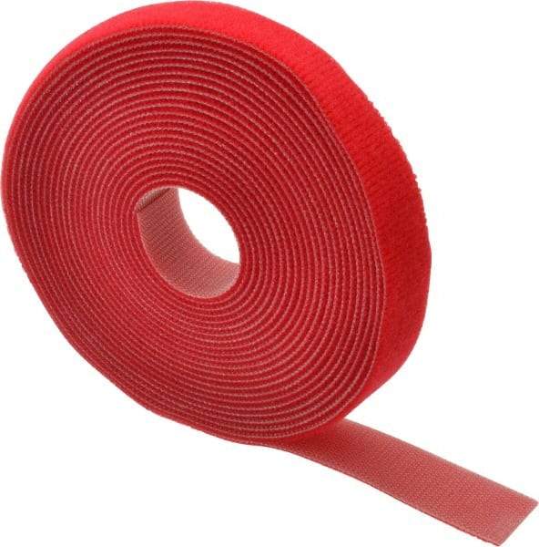 SpeedTech - 15' Long Red Nylon & Polyethylene Hook & Loop Strap - 50 Lb Tensile Strength - All Tool & Supply