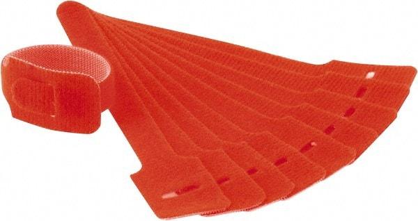 SpeedTech - 6" Long Orange Nylon & Polyethylene Hook & Loop Strap - 40 Lb Tensile Strength - All Tool & Supply