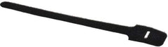 SpeedTech - 8" Long Black Nylon & Polyethylene Hook & Loop Strap - 40 Lb Tensile Strength - All Tool & Supply