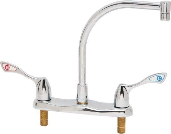 Moen - Deck Plate Mount, Kitchen Faucet without Spray - Two Handle, Wrist Blade Handle, High Arc Spout - All Tool & Supply