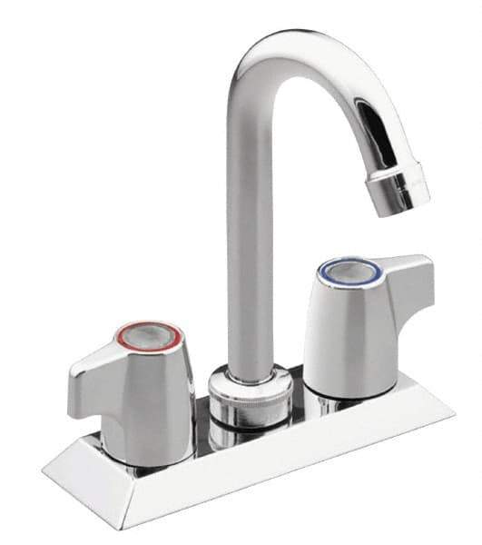 Moen - Deck Plate Mount, Bar and Hospitality Faucet without Spray - Two Handle, Knob Handle, Gooseneck Spout - All Tool & Supply