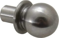 Jergens - 1/2" Ball Diam, 1/4" Shank Diam, Steel Construction Tooling Ball - 5/8" Ball Center to Shank Bottom, 5/16" Ball Center to Shoulder Bottom, with Shoulder - All Tool & Supply