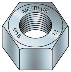 Value Collection - M36x4.00 Metric Coarse Steel Right Hand Hex Nut - 55mm Across Flats, 29mm High, Metric Blue Finish - All Tool & Supply