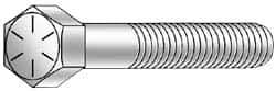 Armor Coat - 3/8-16 UNC, 8" Length Under Head Hex Head Cap Screw - Partially Threaded, Grade 8 Steel, 9/16" Hex - All Tool & Supply