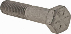 Armor Coat - 1/2-13 UNC, 2-1/2" Length Under Head Hex Head Cap Screw - Partially Threaded, Grade 8 Steel, 3/4" Hex - All Tool & Supply