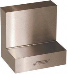 Suburban Tool - 4" Wide x 4" Deep x 3" High Steel Precision-Ground Angle Plate - Standard Plate, Flat Surface, Open End, 1-1/8" Thick, Single Plate - All Tool & Supply