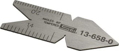 SPI - 60° Angle, Stainless Steel Center Gage - 1/32 to 1/14 Inch Graduation - All Tool & Supply