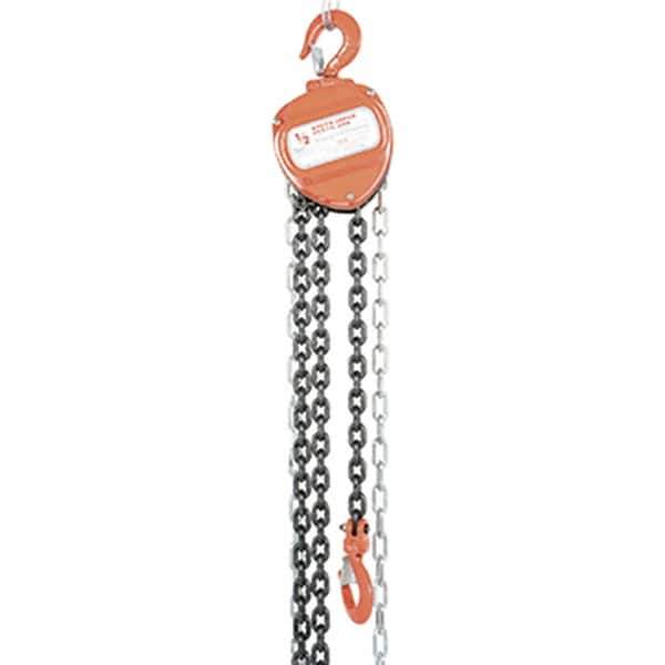 Vestil - 1,000 Lb Lifting Capacity, 10' Lift Height, Hand Hoist - Made from Chain - All Tool & Supply