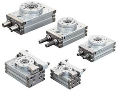 SMC PNEUMATICS - 45mm Table Diam x 15mm Piston Diam Rotary Actuator Table - 14 to 145 psi, 17.53 LBF Radial Load, 16.64 LBS Thrust Load Up, 17.53 LBS Thrust Load Down, M5x0.8 Port, 92mm Long x 50mm Wide x 34mm High - All Tool & Supply