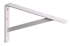 Knape & Vogt - 1,000 Lb Capacity, White Finish, L-Bracket - 20" Long, 13.1" High - All Tool & Supply